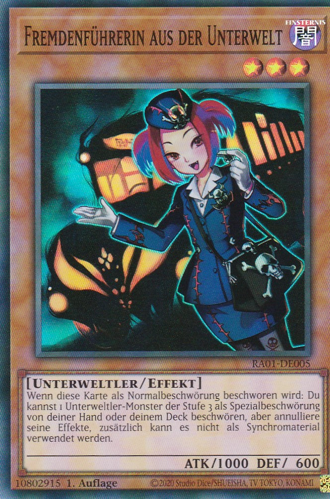 Fremdenführerin aus der Unterwelt - RA01-DE005 - Super Rare - 1. Auflage - Deutsch - Einzelkarten aus: 25th Anniversary Rarity Collection