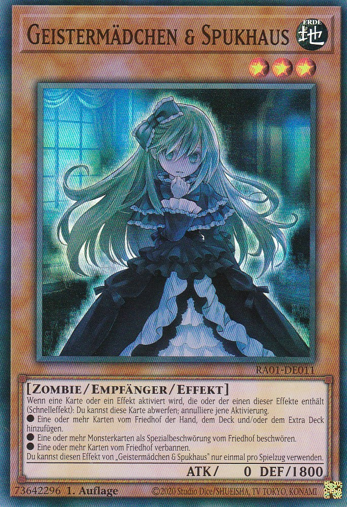 Geistermädchen & Spukhaus - RA01-DE011 - Super Rare - 1. Auflage - Deutsch - Einzelkarten aus: 25th Anniversary Rarity Collection