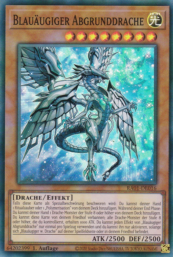 Blauäugiger Abgrunddrache - RA01-DE016 - Super Rare - 1. Auflage - Deutsch - Einzelkarten aus: 25th Anniversary Rarity Collection