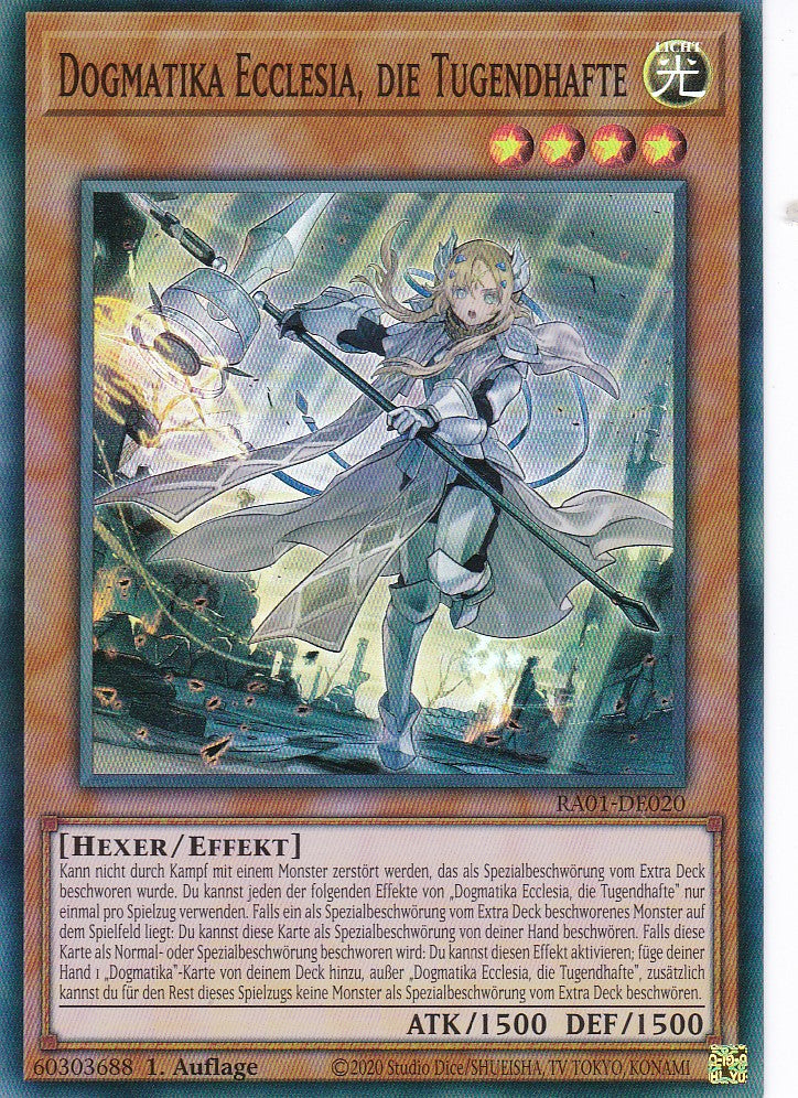 Dogmatika Ecclesia, die Tugendhafte - RA01-DE020 - Super Rare - 1. Auflage - Deutsch - Einzelkarten aus: 25th Anniversary Rarity Collection