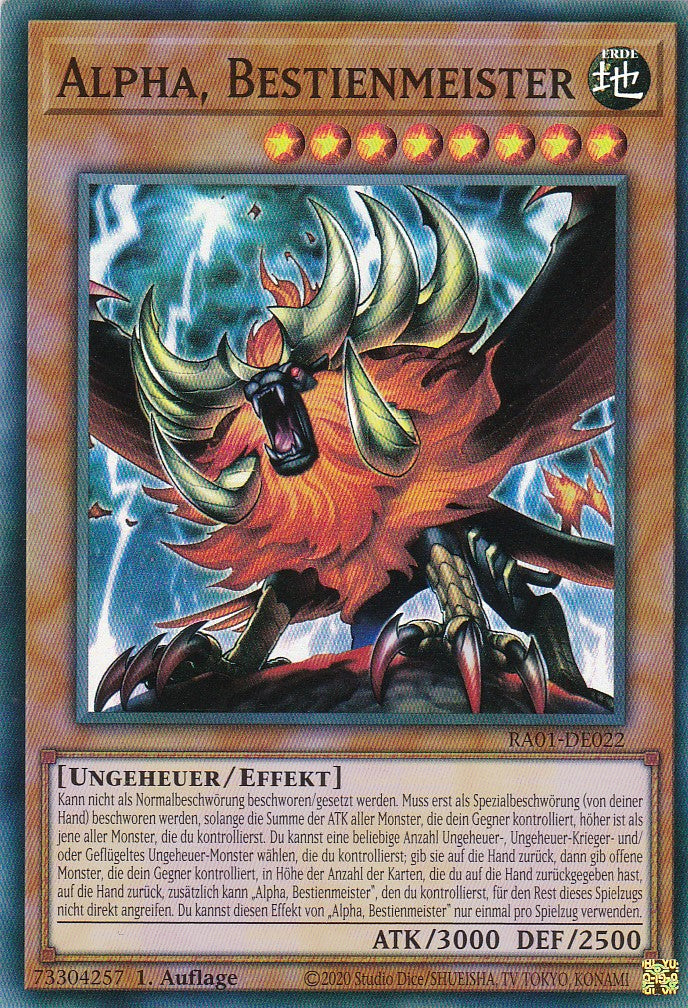 Alpha, Bestienmeister - RA01-DE022 - Super Rare - 1. Auflage - Deutsch - Einzelkarten aus: 25th Anniversary Rarity Collection