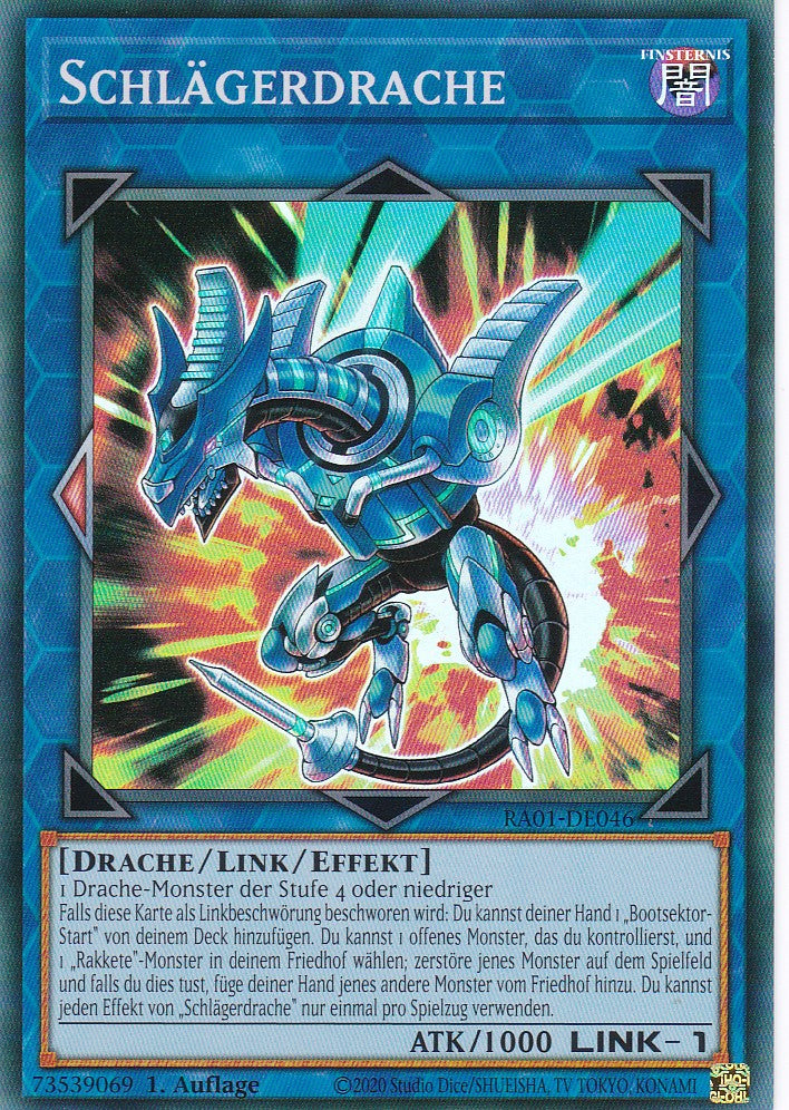 Schlägerdrache - RA01-DE046 - Super Rare - 1. Auflage - Deutsch - Einzelkarten aus: 25th Anniversary Rarity Collection