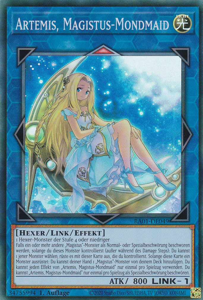 Artemis, Magistus-Mondmaid - RA01-DE049 - Super Rare - 1. Auflage - Deutsch - Einzelkarten aus: 25th Anniversary Rarity Collection