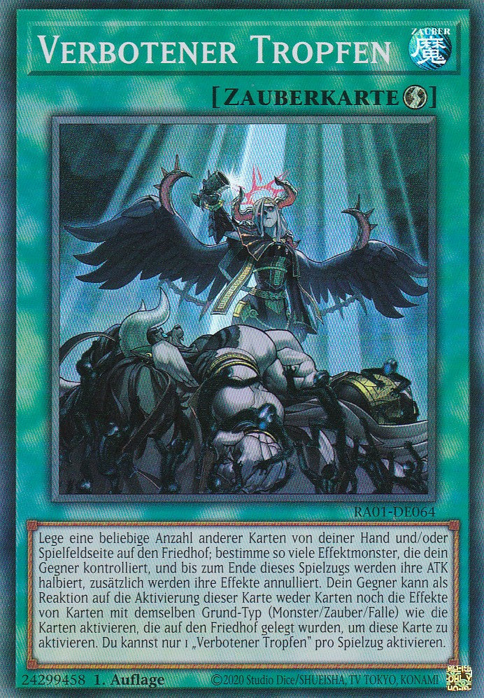 Verbotener Tropfen - RA01-DE064 - Super Rare - 1. Auflage - Deutsch - Einzelkarten aus: 25th Anniversary Rarity Collection