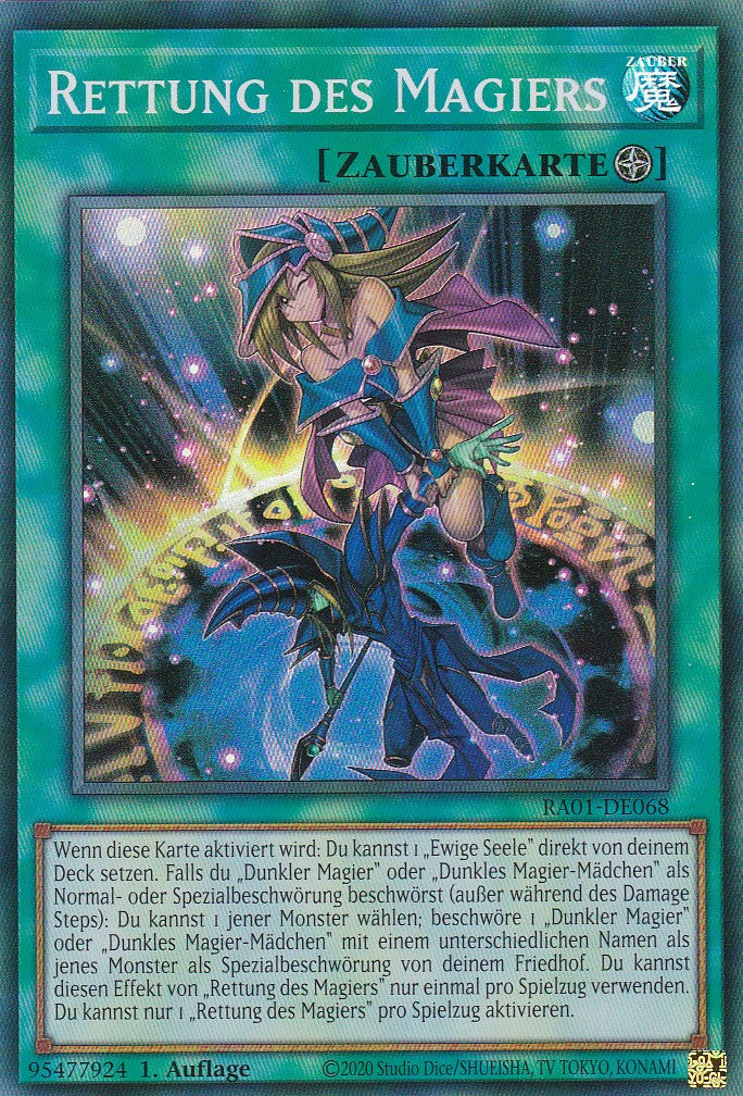 Rettung des Magiers - RA01-DE068 - Super Rare - 1. Auflage - Deutsch - Einzelkarten aus: 25th Anniversary Rarity Collection