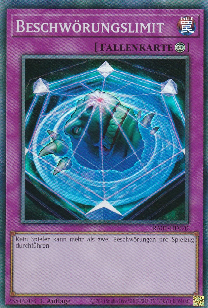 Beschwörungslimit - RA01-DE070 - Super Rare - 1. Auflage - Deutsch - Einzelkarten aus: 25th Anniversary Rarity Collection