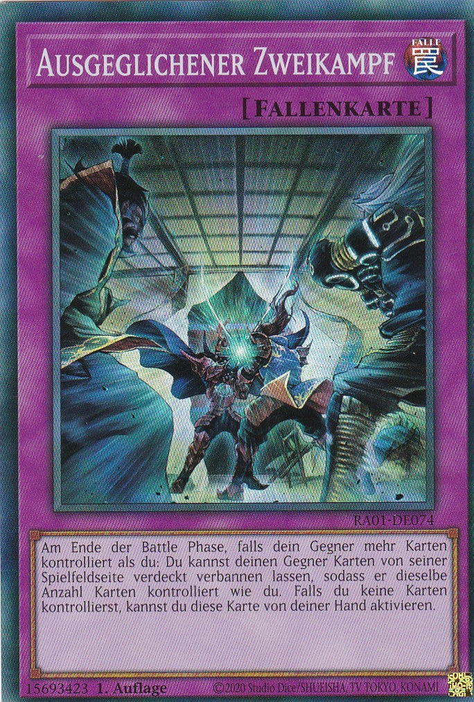 Ausgeglichener Zweikampf - RA01-DE074 - Super Rare - 1. Auflage - Deutsch - Einzelkarten aus: 25th Anniversary Rarity Collection