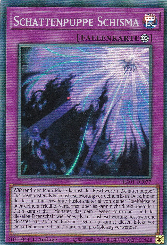 Schattenpuppe Schisma - RA01-DE077 - Super Rare - 1. Auflage - Deutsch - Einzelkarten aus: 25th Anniversary Rarity Collection