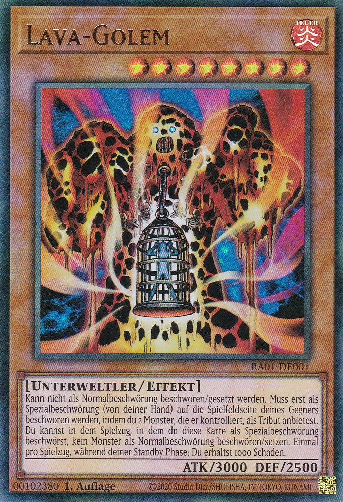 Lava-Golem - RA01-DE001 - Ultra Rare - 1. Auflage - Deutsch - Einzelkarten aus: 25th Anniversary Rarity Collection