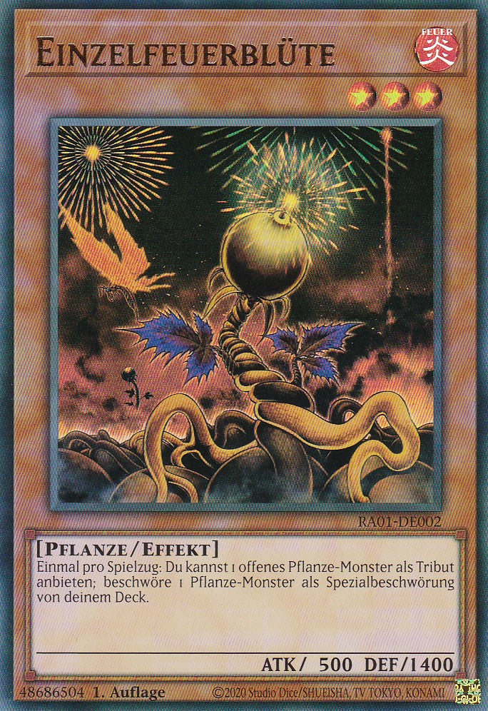 Einzelfeuerblüte - RA01-DE002 - Ultra Rare - 1. Auflage - Deutsch - Einzelkarten aus: 25th Anniversary Rarity Collection