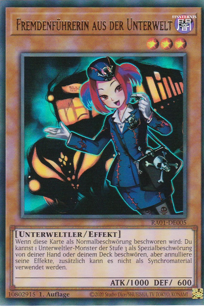 Fremdenführerin aus der Unterwelt - RA01-DE005 - Ultra Rare - 1. Auflage - Deutsch - Einzelkarten aus: 25th Anniversary Rarity Collection