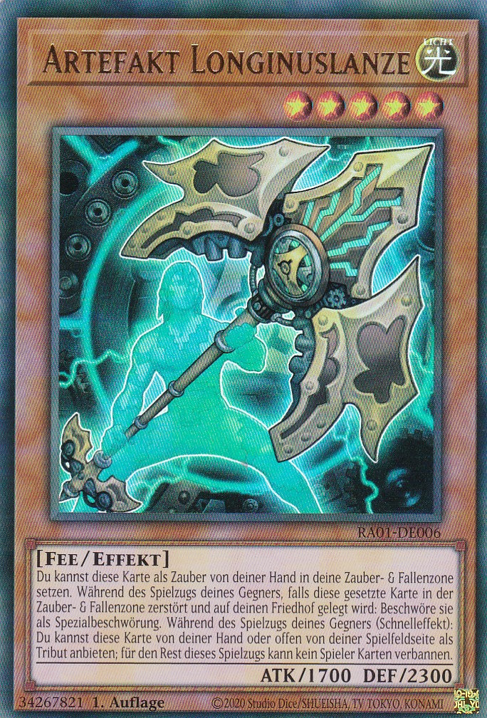 Artefakt Longinuslanze - RA01-DE006 - Ultra Rare - 1. Auflage - Deutsch - Einzelkarten aus: 25th Anniversary Rarity Collection