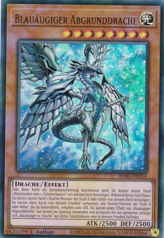 Blauäugiger Abgrunddrache - RA01-DE016 - Ultra Rare - 1. Auflage - Deutsch - Einzelkarten aus: 25th Anniversary Rarity Collection