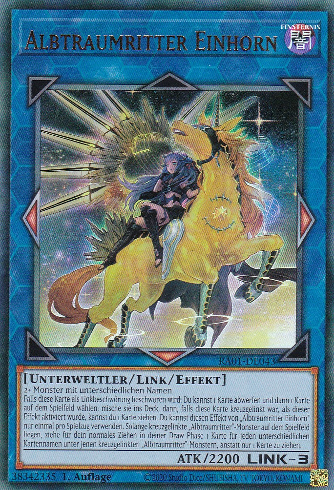 Albtraumritter Einhorn (Version 2) - RA01-DE043 - Ultra Rare - 1. Auflage - Deutsch - Einzelkarten aus: 25th Anniversary Rarity Collection