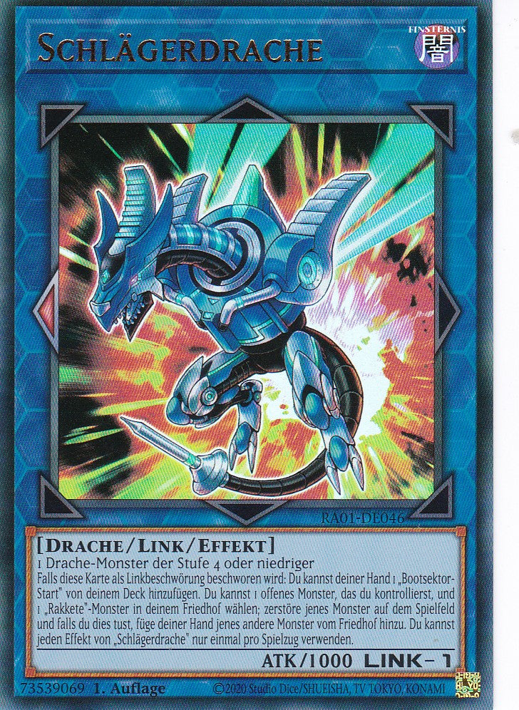 Schlägerdrache - RA01-DE046 - Ultra Rare - 1. Auflage - Deutsch - Einzelkarten aus: 25th Anniversary Rarity Collection