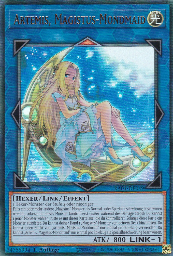 Artemis, Magistus-Mondmaid - RA01-DE049 - Ultra Rare - 1. Auflage - Deutsch - Einzelkarten aus: 25th Anniversary Rarity Collection