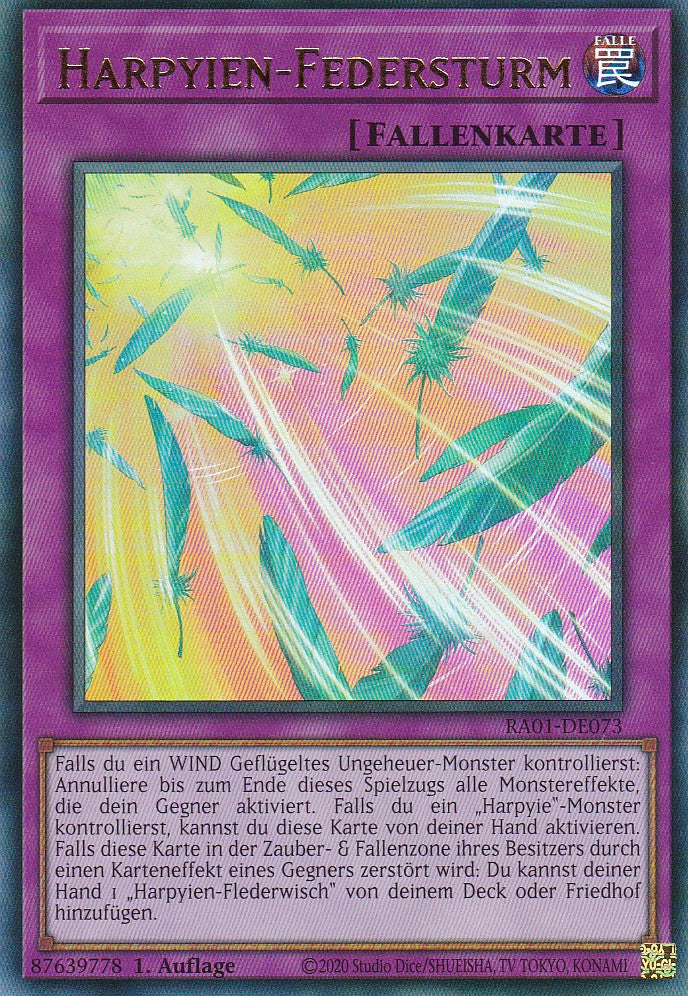 Harpyien-Federsturm - RA01-DE073 - Ultra Rare - 1. Auflage - Deutsch - Einzelkarten aus: 25th Anniversary Rarity Collection