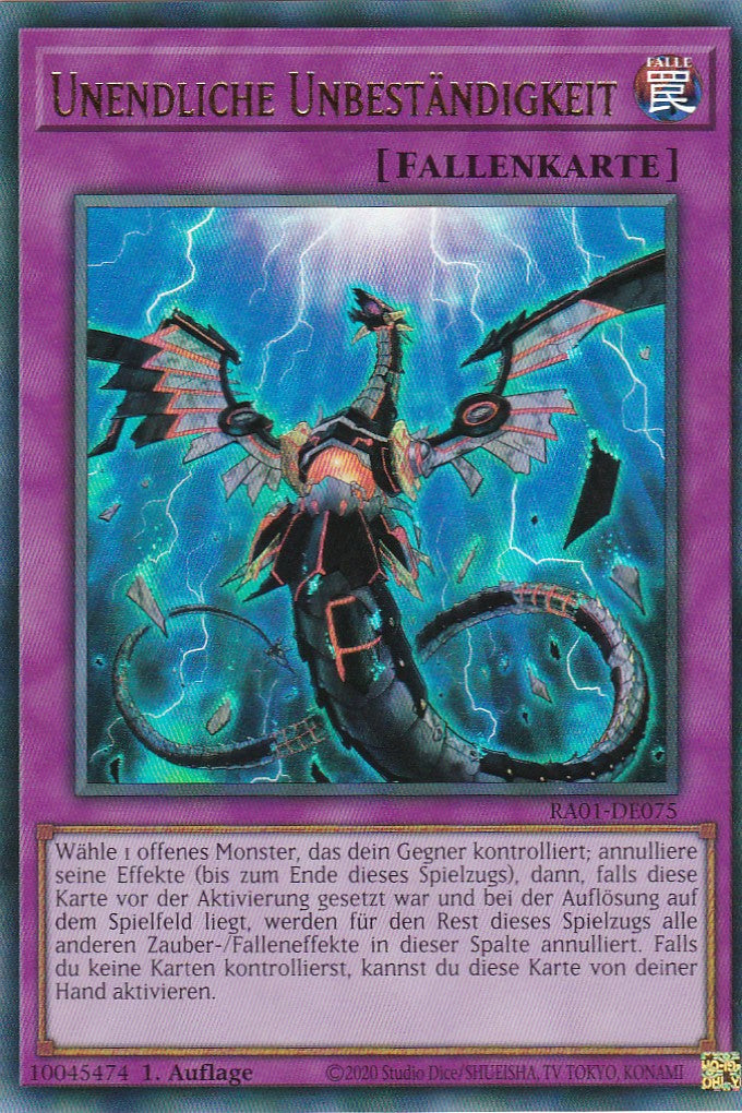 Unendliche Unbeständigkeit - RA01-DE075 - Ultra Rare - 1. Auflage - Deutsch - Einzelkarten aus: 25th Anniversary Rarity Collection