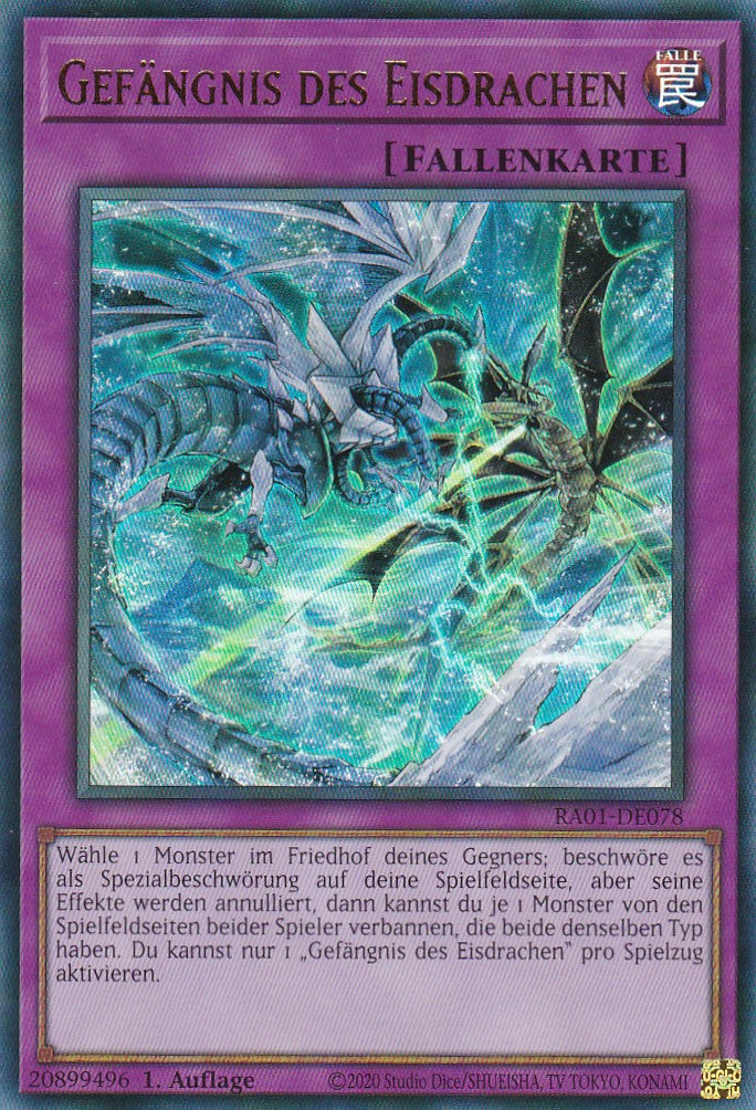 Gefängnis des Eisdrachen - RA01-DE078 - Ultra Rare - 1. Auflage - Deutsch - Einzelkarten aus: 25th Anniversary Rarity Collection