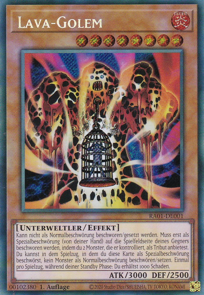 Lava-Golem - RA01-DE001 - Secret Rare - 1. Auflage - Deutsch - Einzelkarten aus: 25th Anniversary Rarity Collection