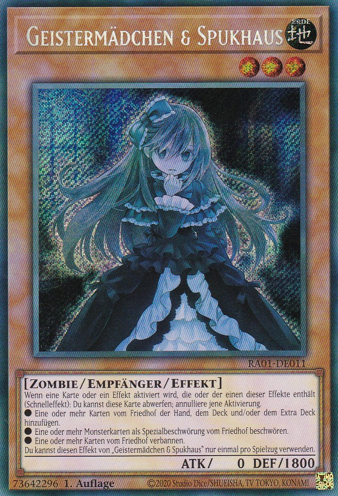 Geistermädchen & Spukhaus - RA01-DE011 - Secret Rare - 1. Auflage - Deutsch - Einzelkarten aus: 25th Anniversary Rarity Collection