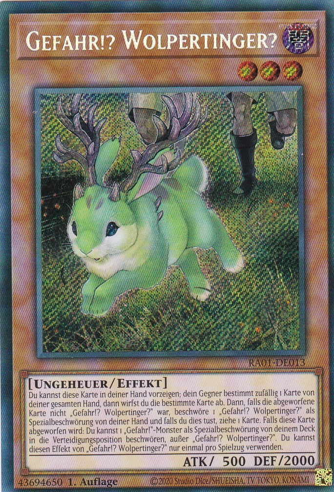 Gefahr!? Wolpertinger? - RA01-DE013 - Secret Rare - 1. Auflage - Deutsch - Einzelkarten aus: 25th Anniversary Rarity Collection