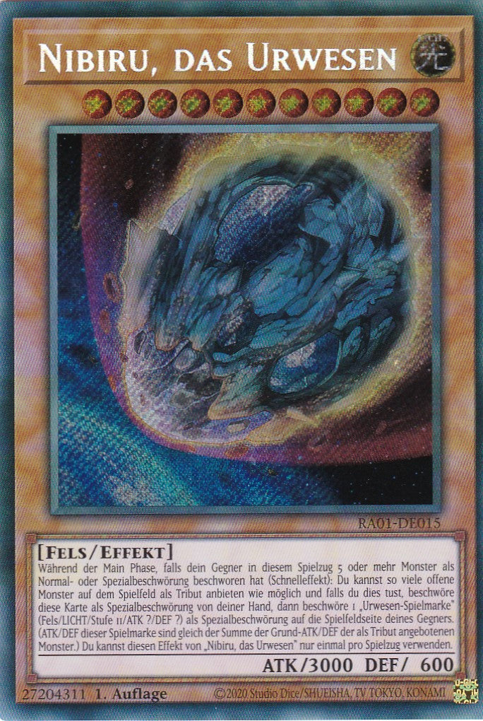 Nibiru, das Urwesen - RA01-DE015 - Secret Rare - 1. Auflage - Deutsch - Einzelkarten aus: 25th Anniversary Rarity Collection