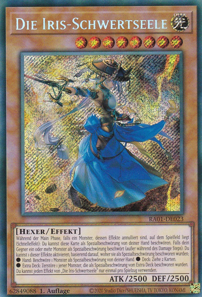 Die Iris-Schwertseele - RA01-DE023 - Secret Rare - 1. Auflage - Deutsch - Einzelkarten aus: 25th Anniversary Rarity Collection