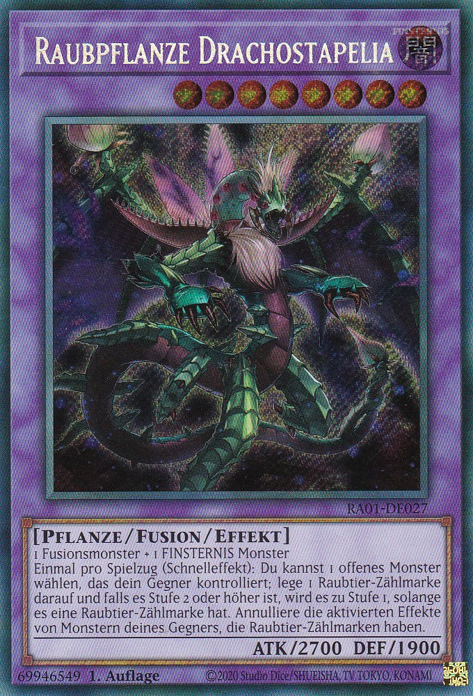 Raubpflanze Drachostapelia - RA01-DE027 - Secret Rare - 1. Auflage - Deutsch - Einzelkarten aus: 25th Anniversary Rarity Collection