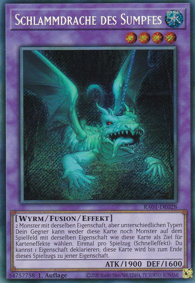 Schlammdrache des Sumpfes - RA01-DE028 - Secret Rare - 1. Auflage - Deutsch - Einzelkarten aus: 25th Anniversary Rarity Collection