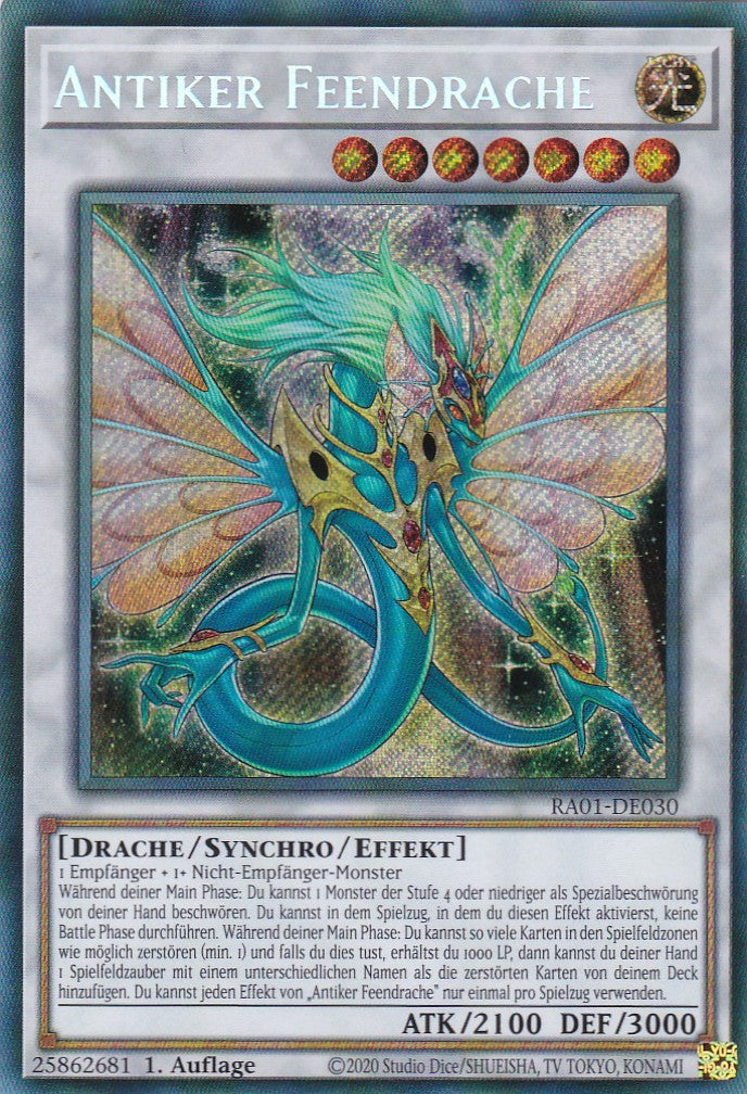 Antiker Feendrache - RA01-DE030 - Secret Rare - 1. Auflage - Deutsch - Einzelkarten aus: 25th Anniversary Rarity Collection