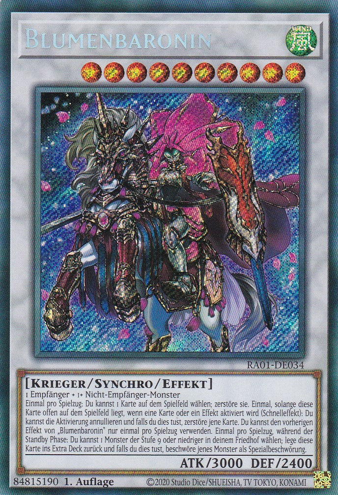 Blumenbaronin - RA01-DE034 - Secret Rare - 1. Auflage - Deutsch - Einzelkarten aus: 25th Anniversary Rarity Collection