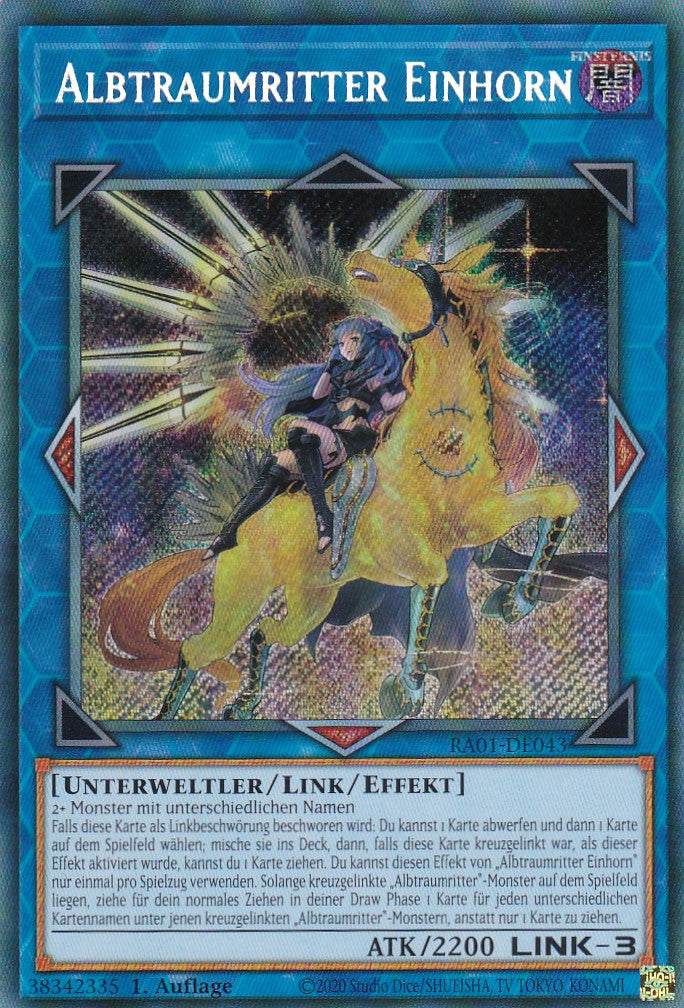 Albtraumritter Einhorn (Version 2) - RA01-DE043 - Secret Rare - 1. Auflage - Deutsch - Einzelkarten aus: 25th Anniversary Rarity Collection