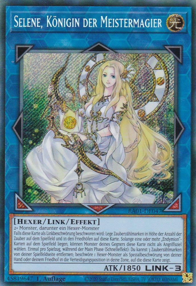 Selene, Königin der Meistermagier - RA01-DE047 - Secret Rare - 1. Auflage - Deutsch - Einzelkarten aus: 25th Anniversary Rarity Collection