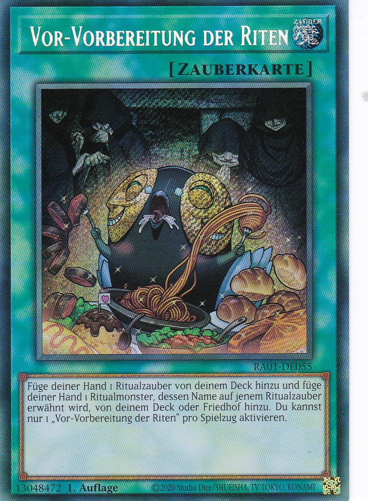 Vor-Vorbereitung der Riten - RA01-DE055 - Secret Rare - 1. Auflage - Deutsch - Einzelkarten aus: 25th Anniversary Rarity Collection