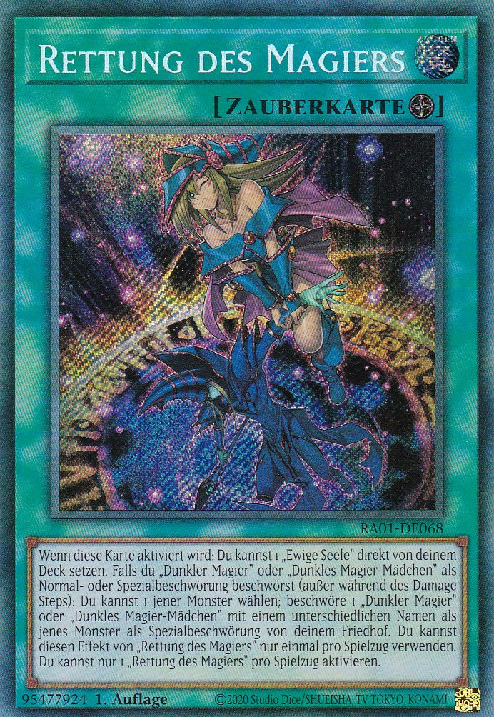 Rettung des Magiers - RA01-DE068 - Secret Rare - 1. Auflage - Deutsch - Einzelkarten aus: 25th Anniversary Rarity Collection