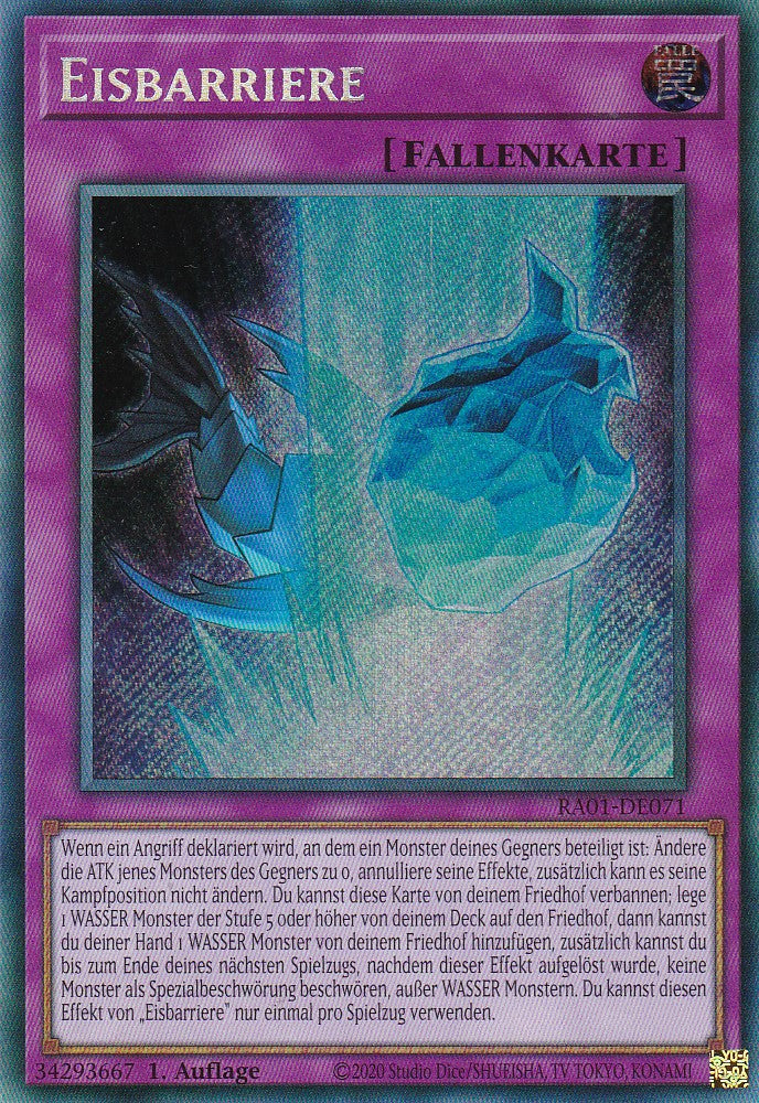 Eisbarriere - RA01-DE071 - Secret Rare - 1. Auflage - Deutsch - Einzelkarten aus: 25th Anniversary Rarity Collection