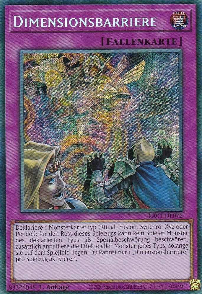 Dimensionsbarriere - RA01-DE072 - Secret Rare - 1. Auflage - Deutsch - Einzelkarten aus: 25th Anniversary Rarity Collection