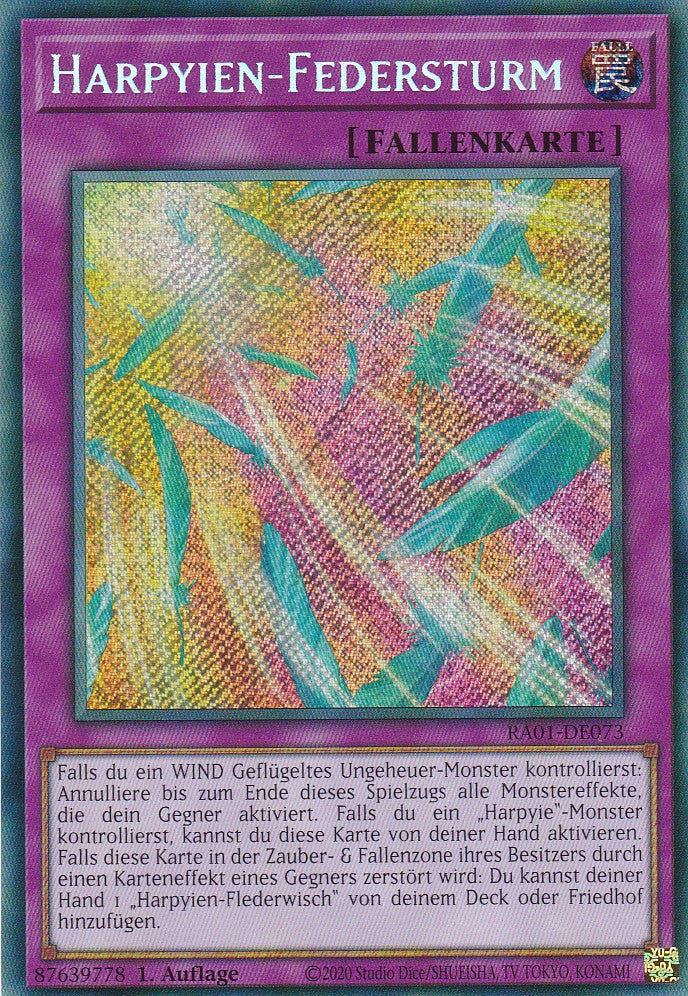 Harpyien-Federsturm - RA01-DE073 - Secret Rare - 1. Auflage - Deutsch - Einzelkarten aus: 25th Anniversary Rarity Collection