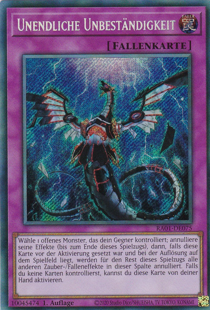 Unendliche Unbeständigkeit - RA01-DE075 - Secret Rare - 1. Auflage - Deutsch - Einzelkarten aus: 25th Anniversary Rarity Collection