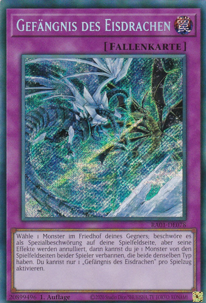 Gefängnis des Eisdrachen - RA01-DE078 - Secret Rare - 1. Auflage - Deutsch - Einzelkarten aus: 25th Anniversary Rarity Collection