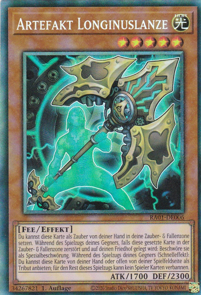 Artefakt Longinuslanze - RA01-DE006 - Collectors Rare - 1. Auflage - Deutsch - Einzelkarten aus: 25th Anniversary Rarity Collection