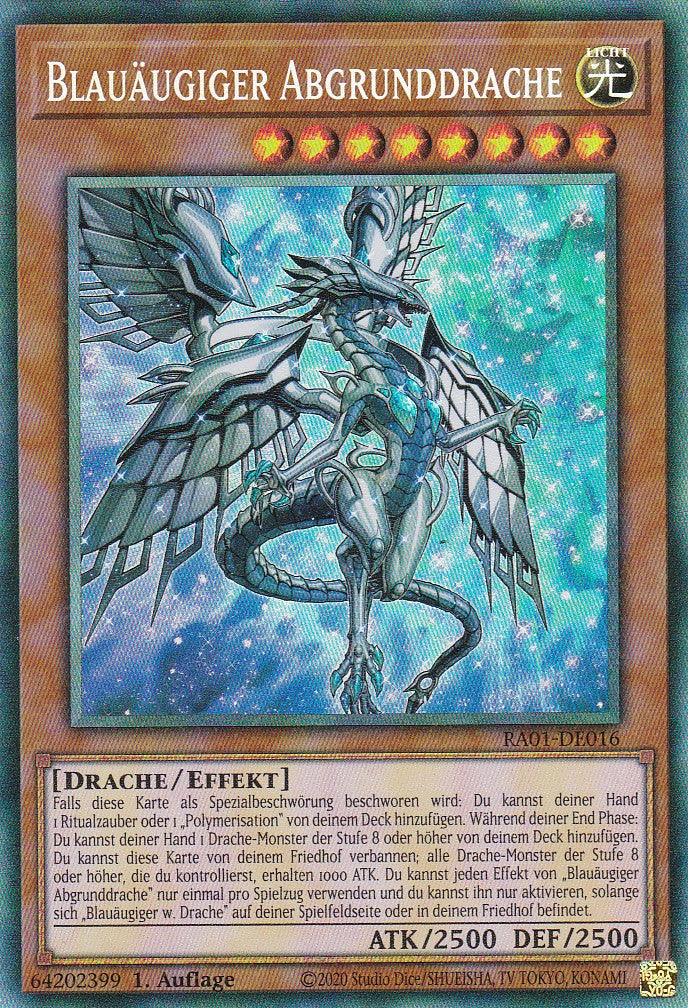 Blauäugiger Abgrunddrache - RA01-DE016 - Collectors Rare - 1. Auflage - Deutsch - Einzelkarten aus: 25th Anniversary Rarity Collection