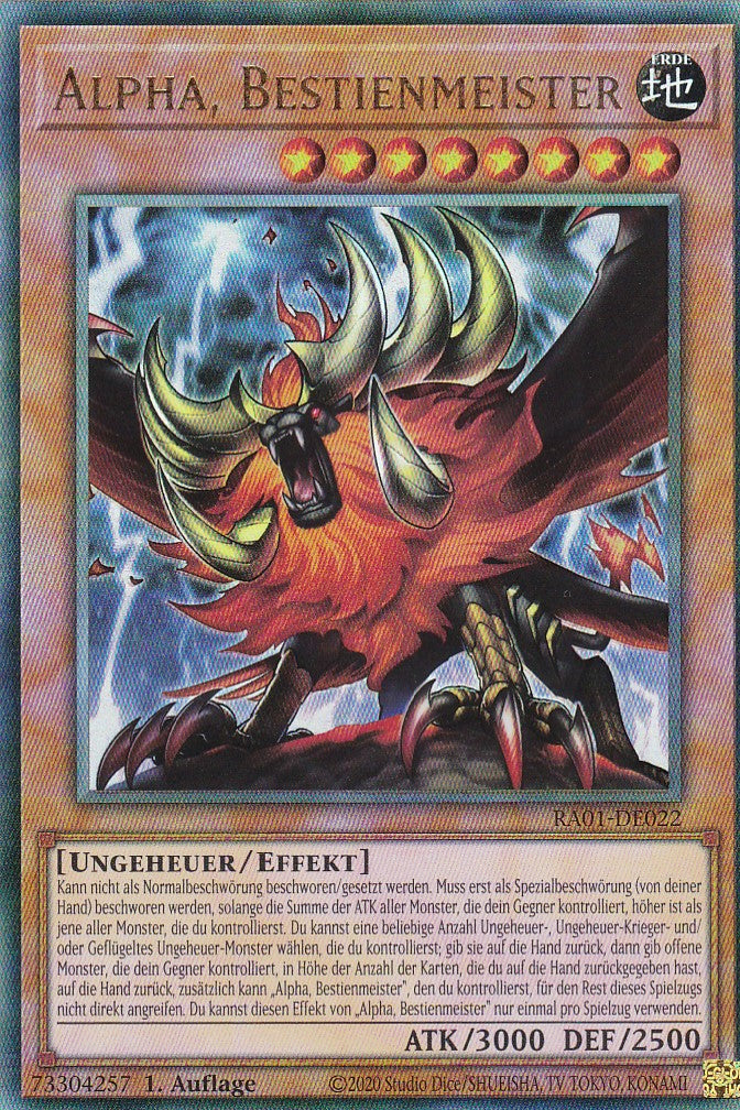 Alpha, Bestienmeister - RA01-DE022 - Ultimate Rare - 1. Auflage - Deutsch - Einzelkarten aus: 25th Anniversary Rarity Collection