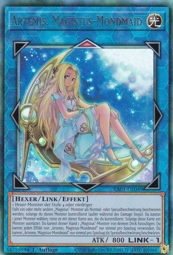 Artemis, Magistus-Mondmaid - RA01-DE049 - Ultimate Rare - 1. Auflage - Deutsch - Einzelkarten aus: 25th Anniversary Rarity Collection