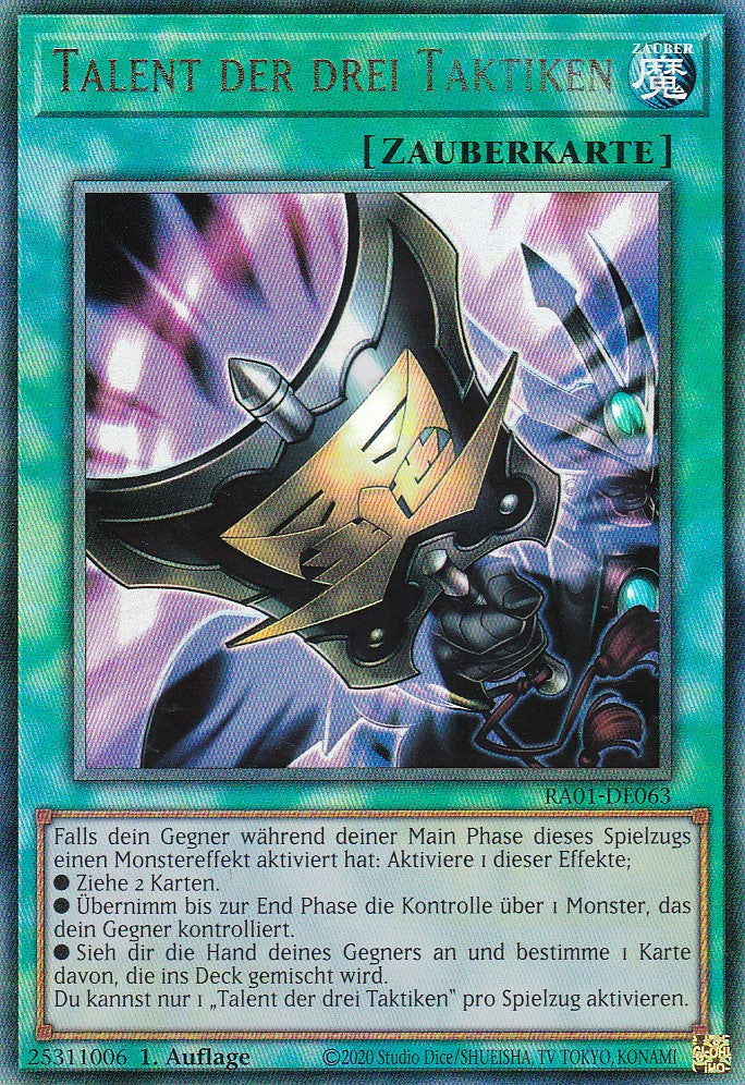 Talent der drei Taktiken - RA01-DE063 - Ultimate Rare - 1. Auflage - Deutsch - Einzelkarten aus: 25th Anniversary Rarity Collection