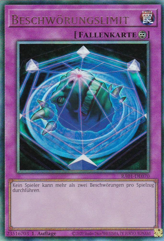 Beschwörungslimit - RA01-DE070 - Ultimate Rare - 1. Auflage - Deutsch - Einzelkarten aus: 25th Anniversary Rarity Collection