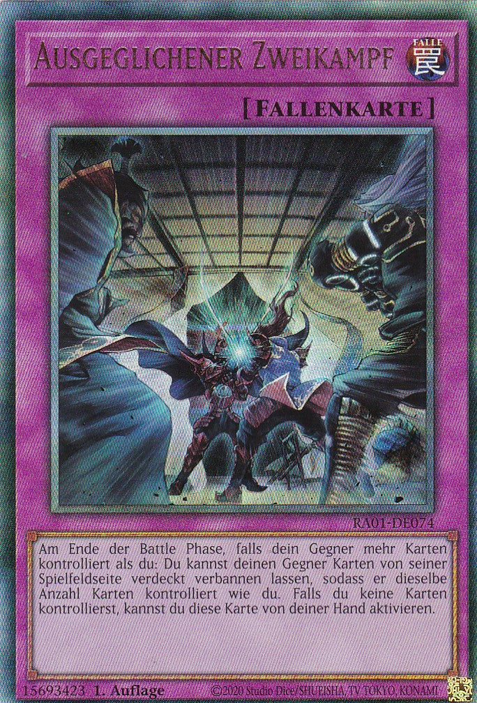 Ausgeglichener Zweikampf - RA01-DE074 - Ultimate Rare - 1. Auflage - Deutsch - Einzelkarten aus: 25th Anniversary Rarity Collection