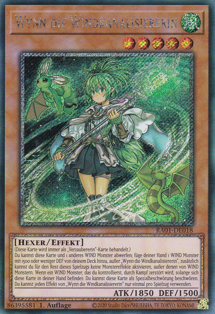 Wynn die Windkanalisiererin - RA01-DE018 - Platinum Secret Rare - 1. Auflage - Deutsch - Einzelkarten aus: 25th Anniversary Rarity Collection