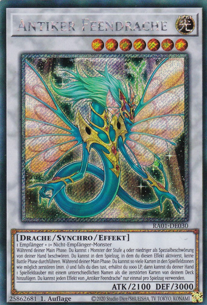 Antiker Feendrache - RA01-DE030 - Platinum Secret Rare - 1. Auflage - Deutsch - Einzelkarten aus: 25th Anniversary Rarity Collection